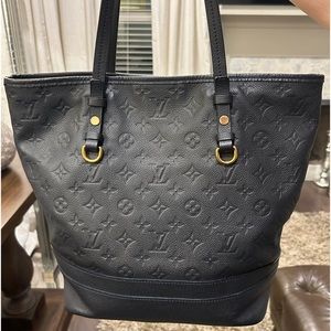 Navy Blue Louis Vuitton Empreinte Leather Citadine PM Shoulder Bag